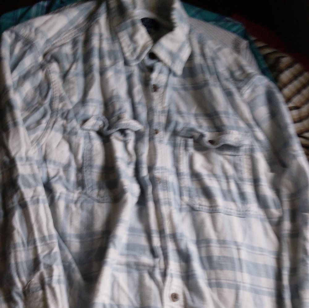 George long sleeved collar shirt button up blue stripes